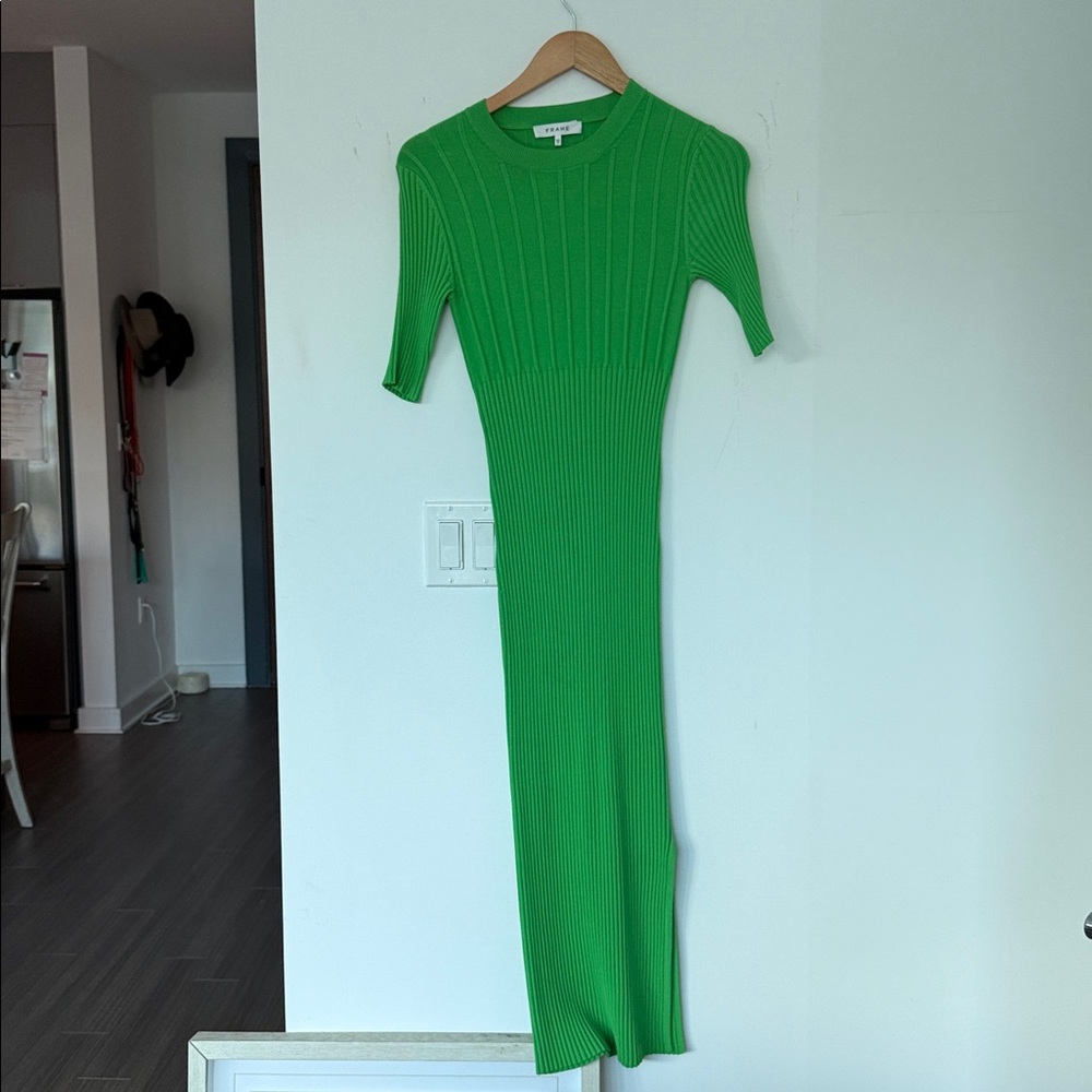 Frame Denim Vibrant Green Knit Top